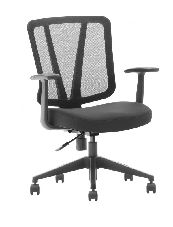 Bureaustoel Denver classic - ergonomisch verstelbaar - mesh stof - zwart - Meubel Plein