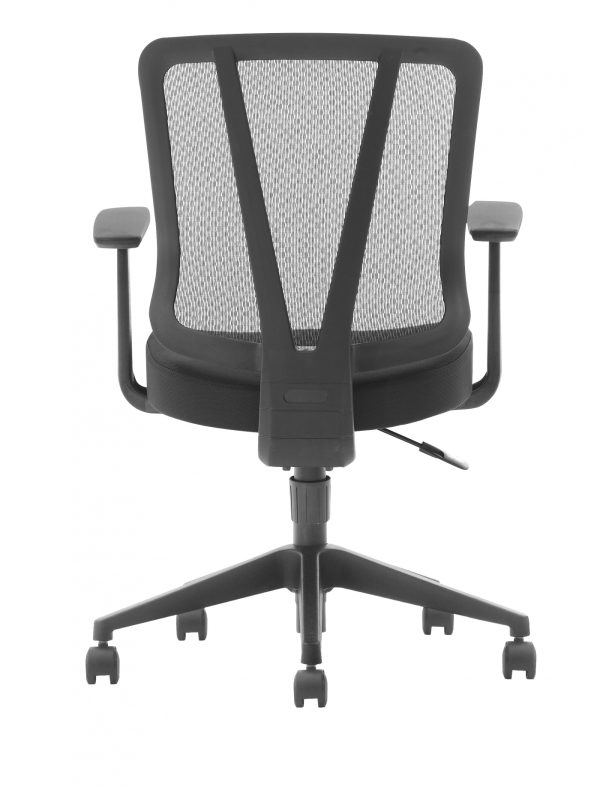 Bureaustoel Denver classic - ergonomisch verstelbaar - mesh stof - zwart - Meubel Plein