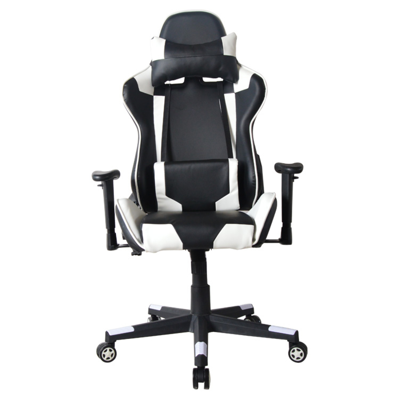 Bureaustoel racing gaming chair style uitvoering high design Thomas wit zwart - alternatieve afbeelding