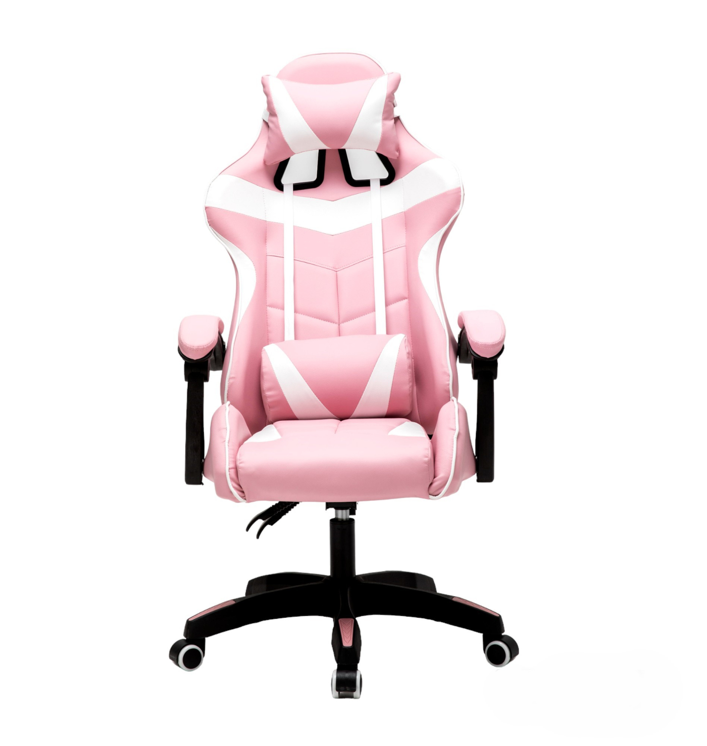 VDD - Gamestoel Cyclone tieners - bureaustoel - racing gaming stoel - roze wit