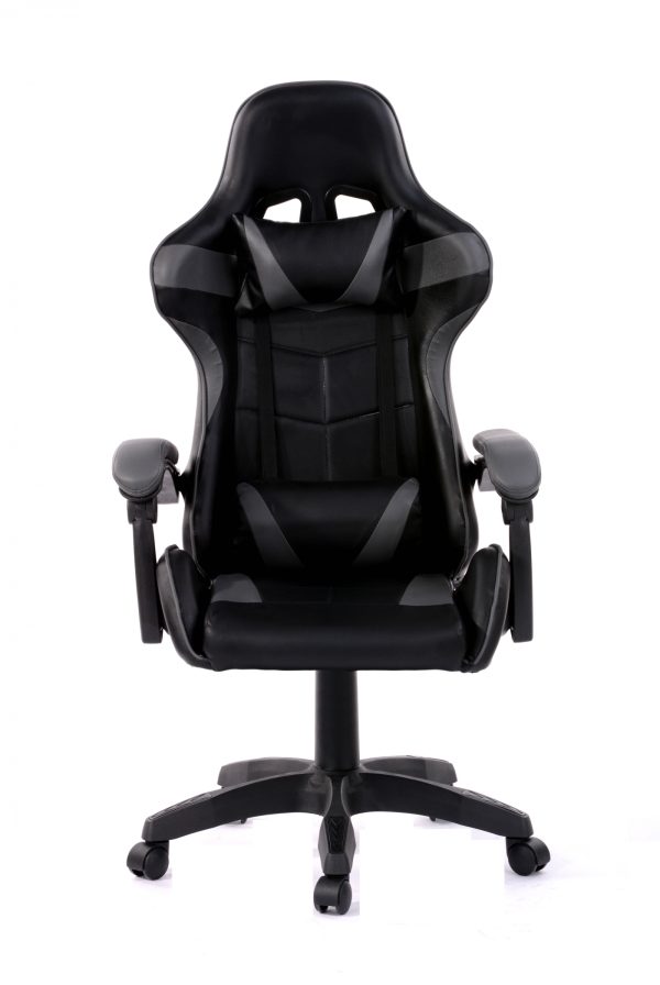 Gamestoel Cyclone tieners - bureaustoel - racing gaming stoel - zwart grijs - Meubel Plein