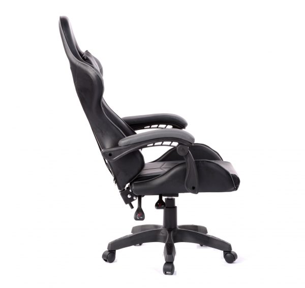 Gamestoel Cyclone tieners - bureaustoel - racing gaming stoel - zwart grijs - Meubel Plein