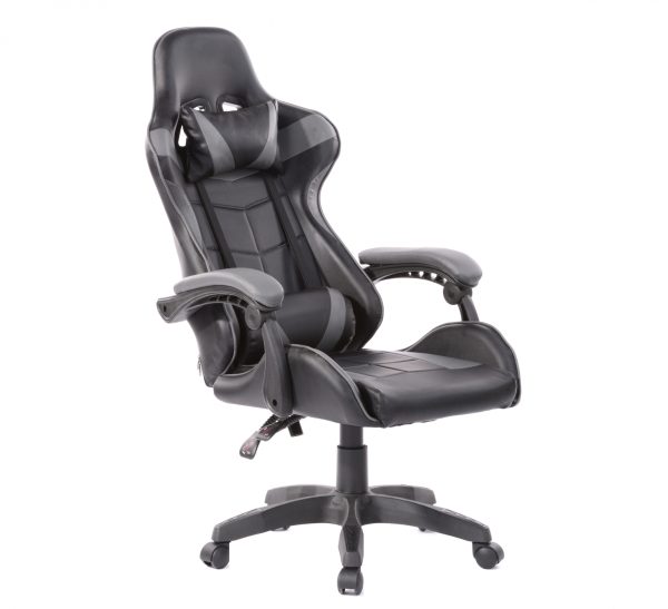 Gamestoel Cyclone tieners - bureaustoel - racing gaming stoel - zwart grijs - Meubel Plein