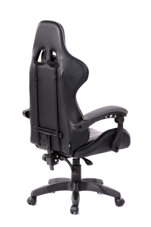 Gamestoel Cyclone tieners - bureaustoel - racing gaming stoel - zwart grijs - Meubel Plein