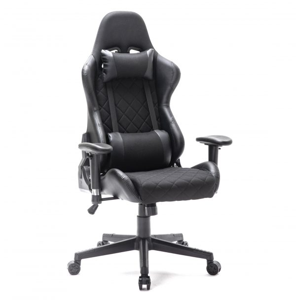 Gamestoel Classic - bureaustoel - stof bekleding - zwart - Meubel Plein