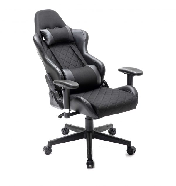Gamestoel Classic - bureaustoel - stof bekleding - zwart - Meubel Plein