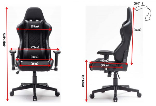 Gamestoel Classic - bureaustoel - stof bekleding - zwart - Meubel Plein