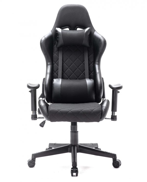Gamestoel Classic - bureaustoel - stof bekleding - zwart - Meubel Plein