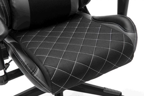 Gamestoel Classic - bureaustoel - stof bekleding - zwart grijs - Meubel Plein