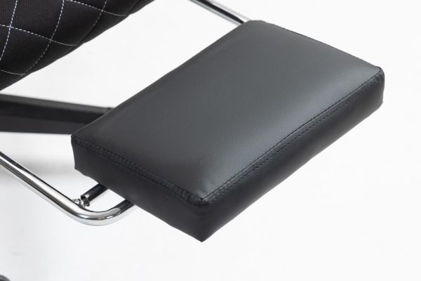 Gamestoel Classic - bureaustoel – voetensteun - stof bekleding – zwart - Meubel Plein