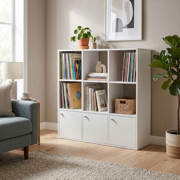 Vakkenkast Vakkie 9 vakken opbergkast - boekenkast - wandkast - wit - alternatieve afbeelding