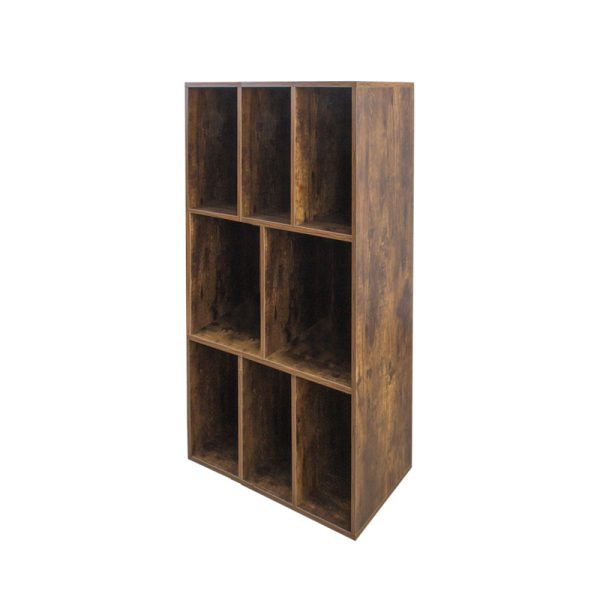 LP platen opbergkast - platenkast - opbergen lp vinyl platen - boekenkast - vintage bruin - Meubel Plein