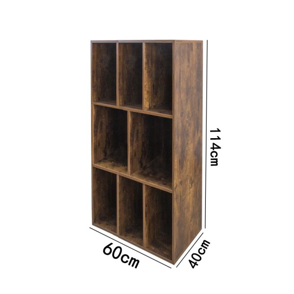 LP platen opbergkast - platenkast - opbergen lp vinyl platen - boekenkast - vintage bruin - Meubel Plein