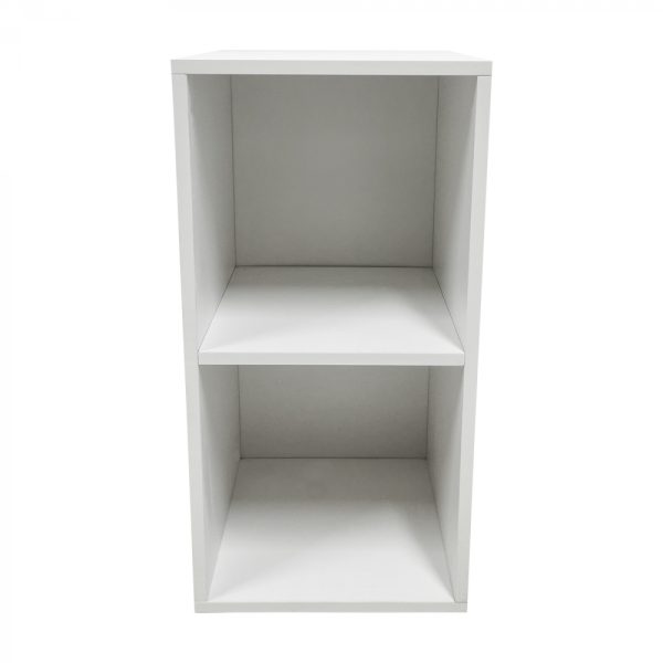 Vinyl lp platen opbergkast - opbergen lp vinyl platen - boekenkast - 2 vakken - wit - Meubel Plein