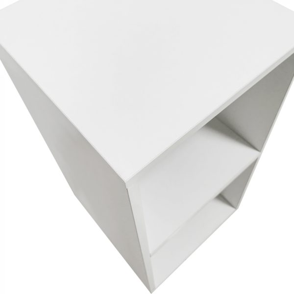 Vinyl lp platen opbergkast - opbergen lp vinyl platen - boekenkast - 2 vakken - wit - Meubel Plein