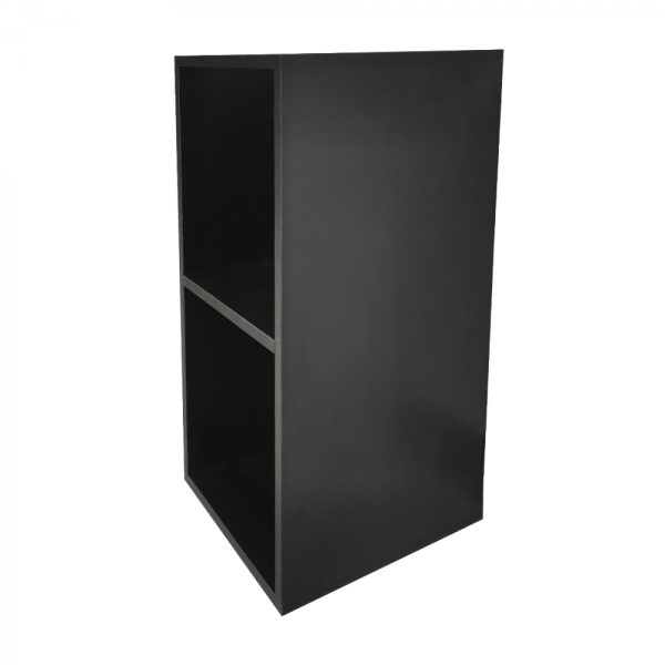 Vinyl lp platen opbergkast - opbergen lp vinyl platen - boekenkast - 2 vakken - zwart - Meubel Plein