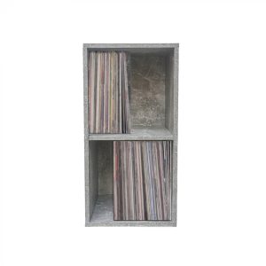 Vinyl lp platen kast - opbergen lp platen - platenspeler meubel - bruin - Meubel Plein