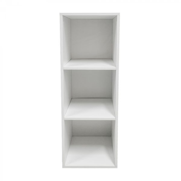 Lp platen vinyl opbergkast - opbergen lp vinyl platen - boekenkast - 3 vakken - wit - Meubel Plein