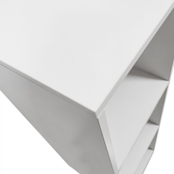 Lp platen vinyl opbergkast - opbergen lp vinyl platen - boekenkast - 3 vakken - wit - Meubel Plein