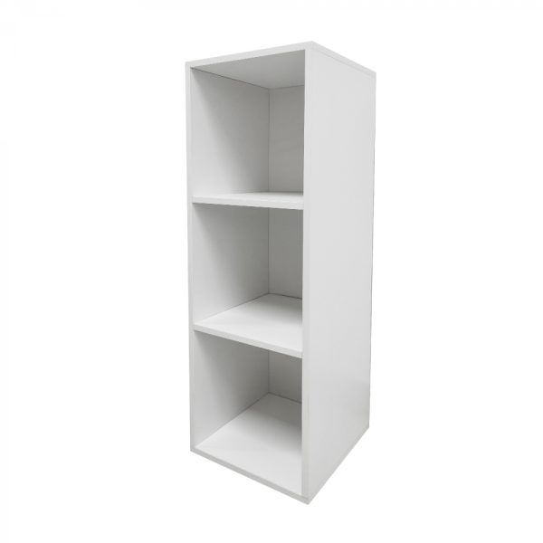 Lp platen vinyl opbergkast - opbergen lp vinyl platen - boekenkast - 3 vakken - wit - Meubel Plein