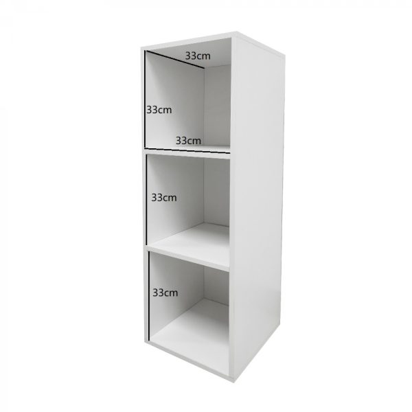 Lp platen vinyl opbergkast - opbergen lp vinyl platen - boekenkast - 3 vakken - wit - Meubel Plein