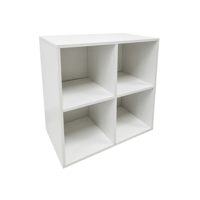 VDD Vakkie Vakkenkast met 4 Vakken - 70,5 x 70,5 x 34,5 - Wit