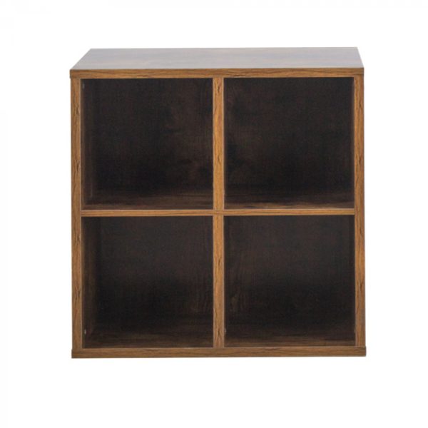 Platen vinyl lp kast - opbergen lp vinyl platen - boekenkast - bruin - Meubel Plein
