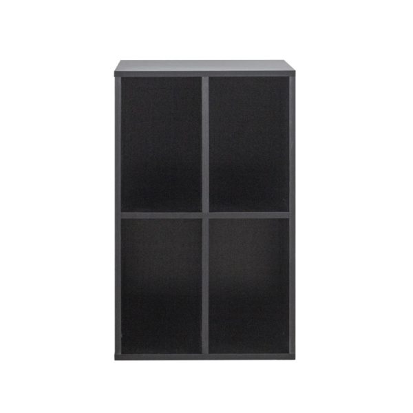 Vinyl lp platen kast - opbergen lp platen - platenspeler meubel - zwart - Meubel Plein