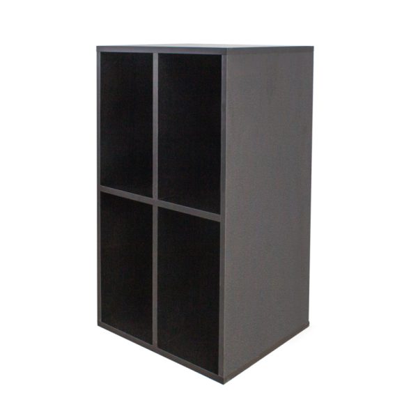 Vinyl lp platen kast - opbergen lp platen - platenspeler meubel - zwart - Meubel Plein