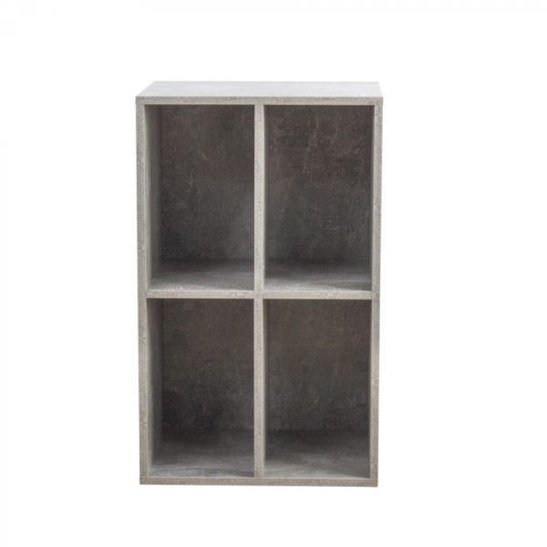 Vinyl lp platen kast - opbergen lp platen - platenspeler meubel - grijs beton look - Meubel Plein