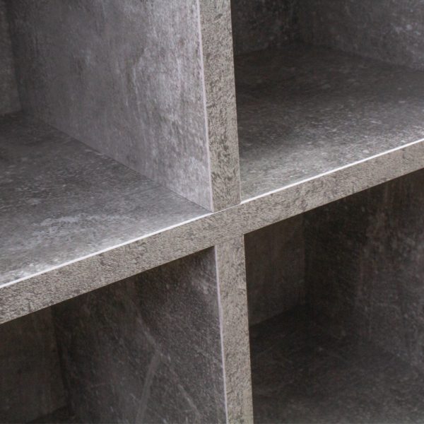 VDD Vakkenkast - Opbergkast - Boekenkast - Wandkast - 6 Open Vakken - Grijs - 97.5x 97.5x33 cm - Meubel Plein
