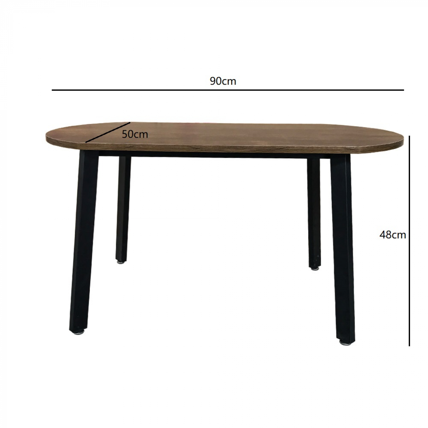 Salontafel - industrieel vintage - metaal hout - 90 x 50 cm - zwart bruin - Meubel Plein Salontafel - industrieel vintage - metaal hout - 90 x 50 cm - zwart bruin - Meubel Plein