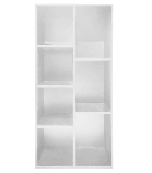 Boekenkast - open vakkenkast - wandkast - 130 cm hoog - wit - Meubel Plein
