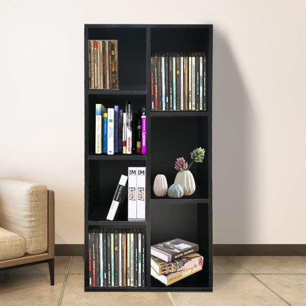 Boekenkast - open vakkenkast - wandkast - zwart - Meubel Plein