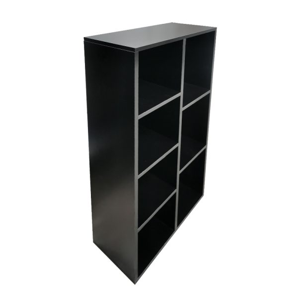 Boekenkast - open vakkenkast - wandkast - zwart - Meubel Plein