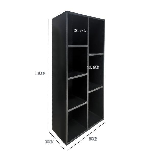 Boekenkast - open vakkenkast - wandkast - zwart - Meubel Plein