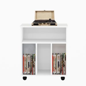 Lp vinyl opbergkast - boekenkast - opbergen tijdschriften boeken platen - wit