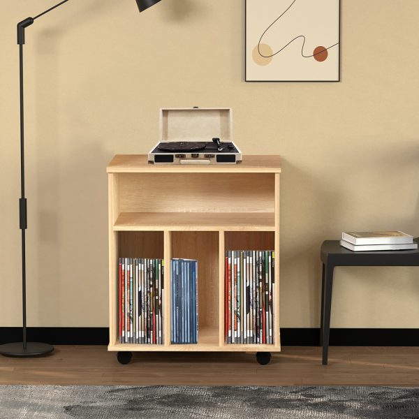 Lp platenl opbergkast - boekenkast - opbergen tijdschriften boeken platen - bruin - Meubel Plein