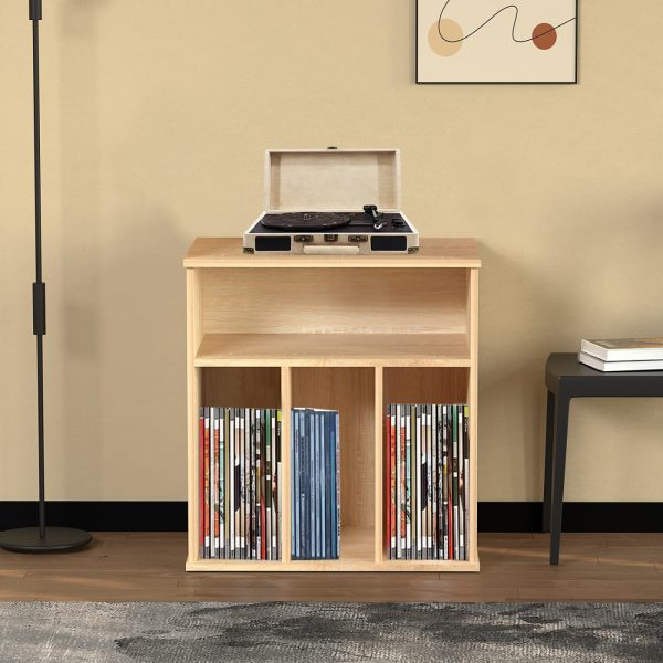 Lp platenl opbergkast - boekenkast - opbergen tijdschriften boeken platen - bruin - Meubel Plein