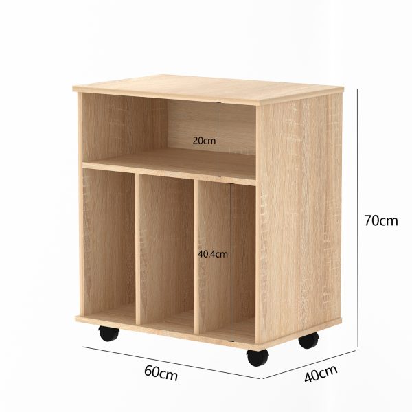 Lp platenl opbergkast - boekenkast - opbergen tijdschriften boeken platen - bruin - Meubel Plein