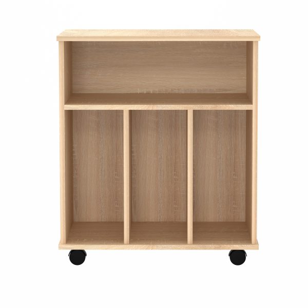 Lp platenl opbergkast - boekenkast - opbergen tijdschriften boeken platen - bruin - Meubel Plein