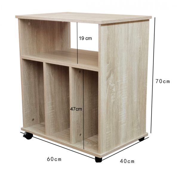 Lp platenl opbergkast - boekenkast - opbergen tijdschriften boeken platen - bruin - Meubel Plein