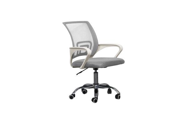 VDD Bureaustoel – grijs/wit – ergonomisch – hoogte verstelbaar - Meubel Plein