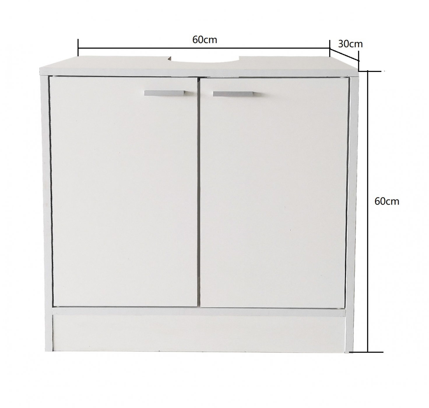 Wastafelonderkast - badkamermeubel - wit - Meubel Plein Wastafelonderkast - badkamermeubel - wit - Meubel Plein