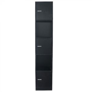 Kolomkast badkamer - opbergkast badkamer slaapkamer of hal - 180 cm hoog - zwart