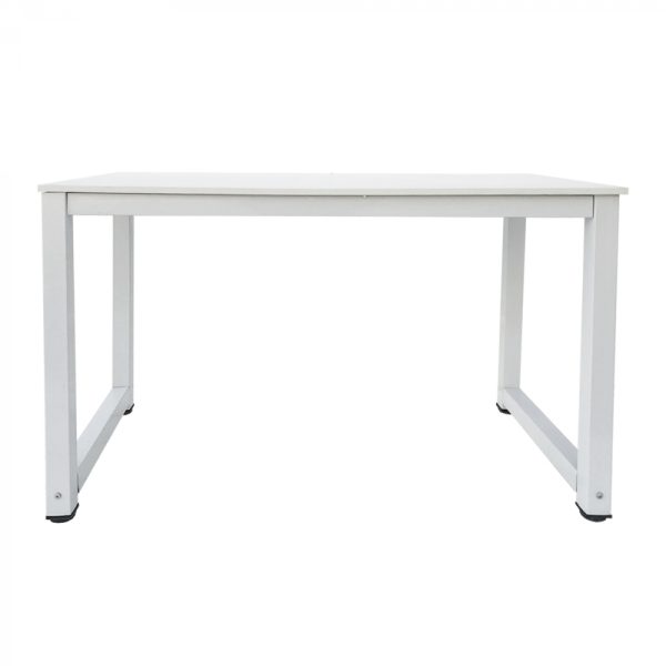 Bureau - computertafel - keukentafel - metaal hout - 120 cm x 60 cm - wit - Meubel Plein
