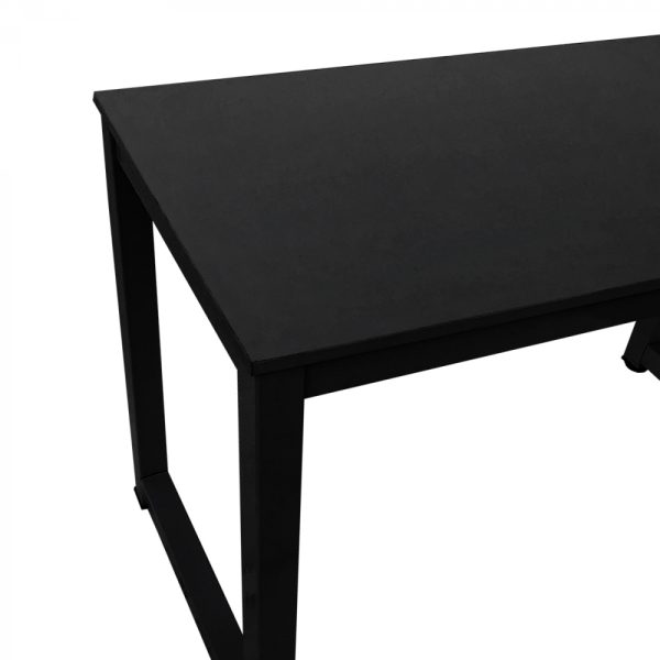 Bureau computer tafel - keukentafel - metaal hout - 120 cm x 60 cm - zwart - Meubel Plein