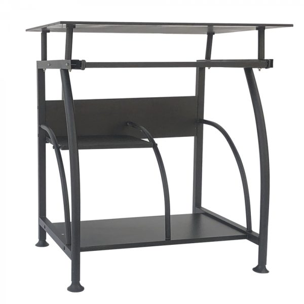 Bureau laptop computertafel - ruimtebesparend - 70 cm x 50 cm - zwart - Meubel Plein