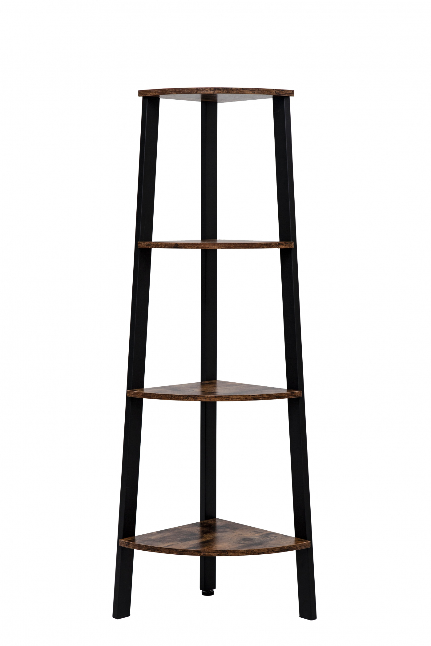 Hoekkast Stoer metaal hout industrieel design boekenkast 125 cm hoog zwart - Meubel Plein Hoekkast Stoer metaal hout industrieel design boekenkast 125 cm hoog zwart - Meubel Plein