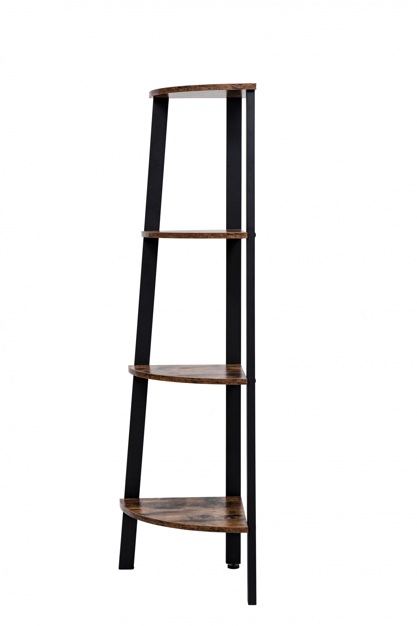 Hoekkast Stoer metaal hout industrieel design boekenkast 125 cm hoog zwart - Meubel Plein Hoekkast Stoer metaal hout industrieel design boekenkast 125 cm hoog zwart - Meubel Plein